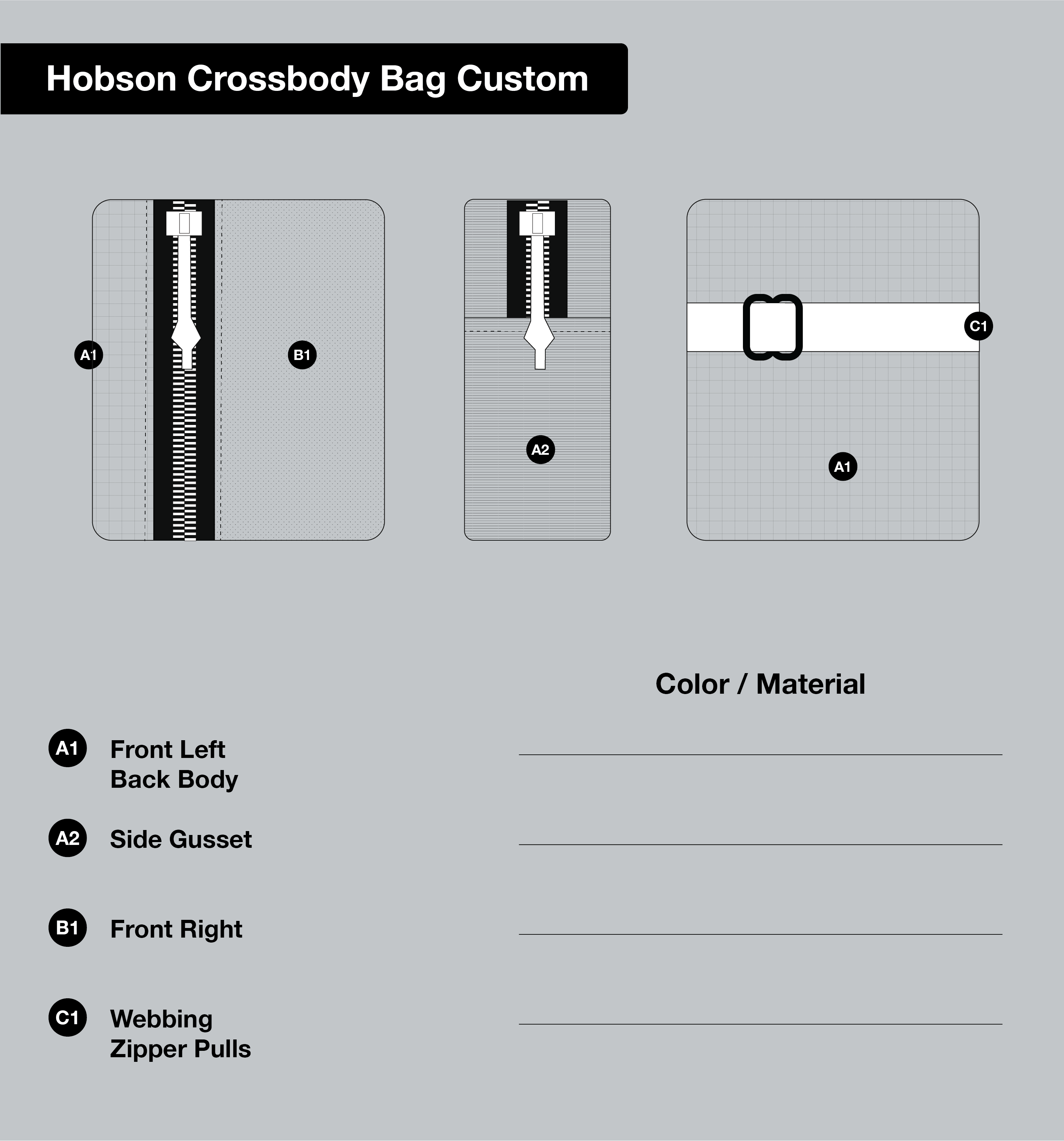 Hobson Canvas Crossbody Bag Custom