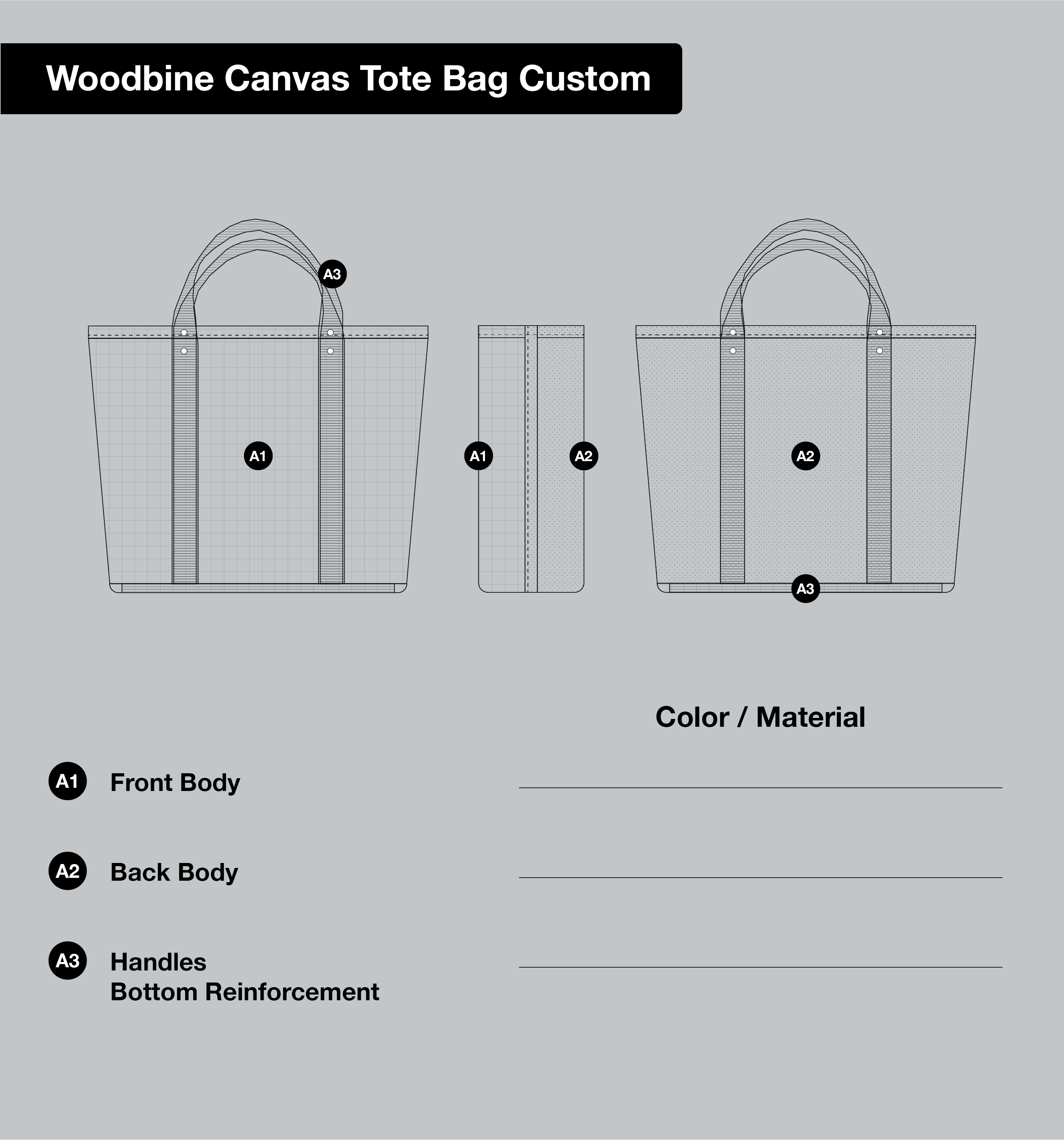 Woodbine Canvas Tote Bag Custom