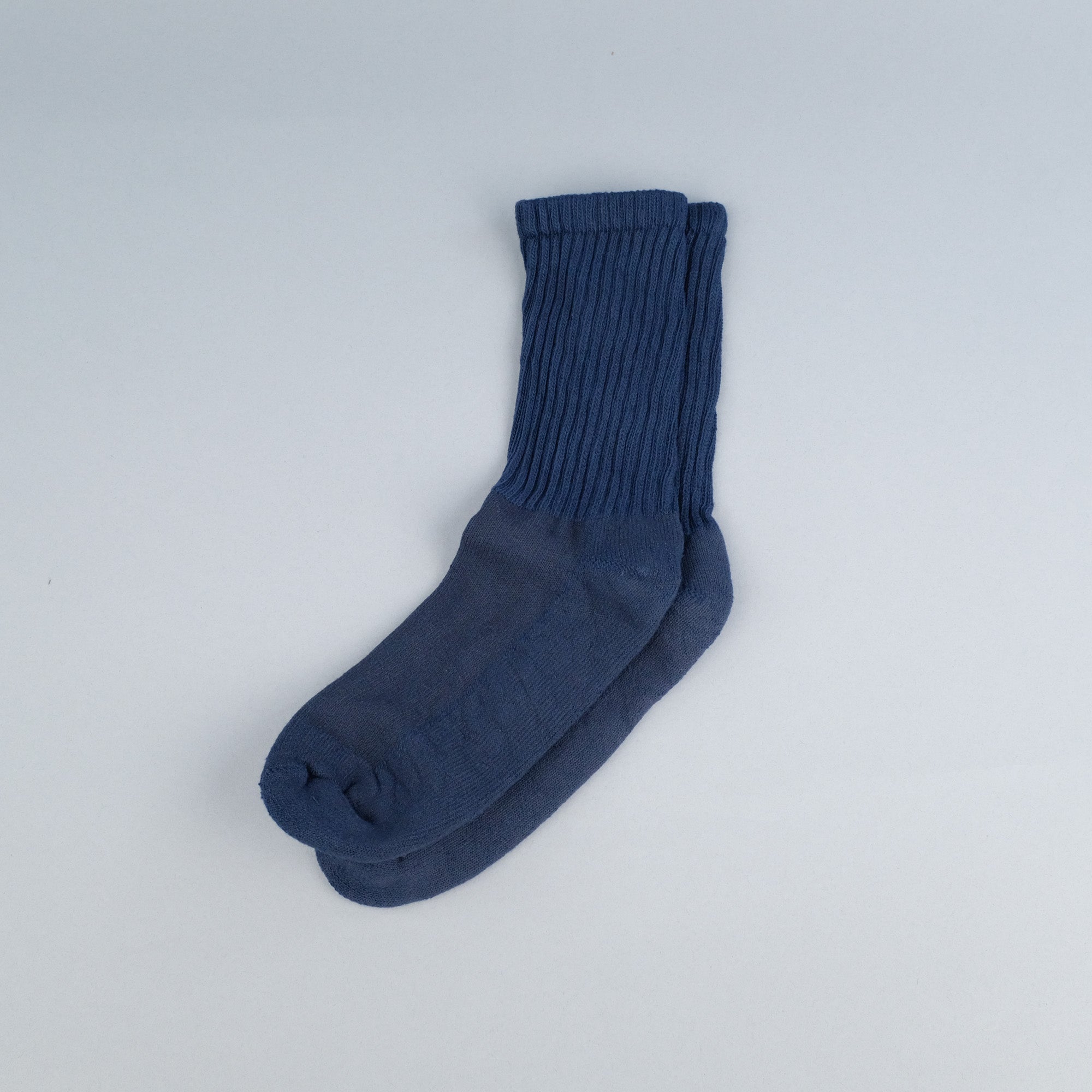 Retro Solid Sock - Blue