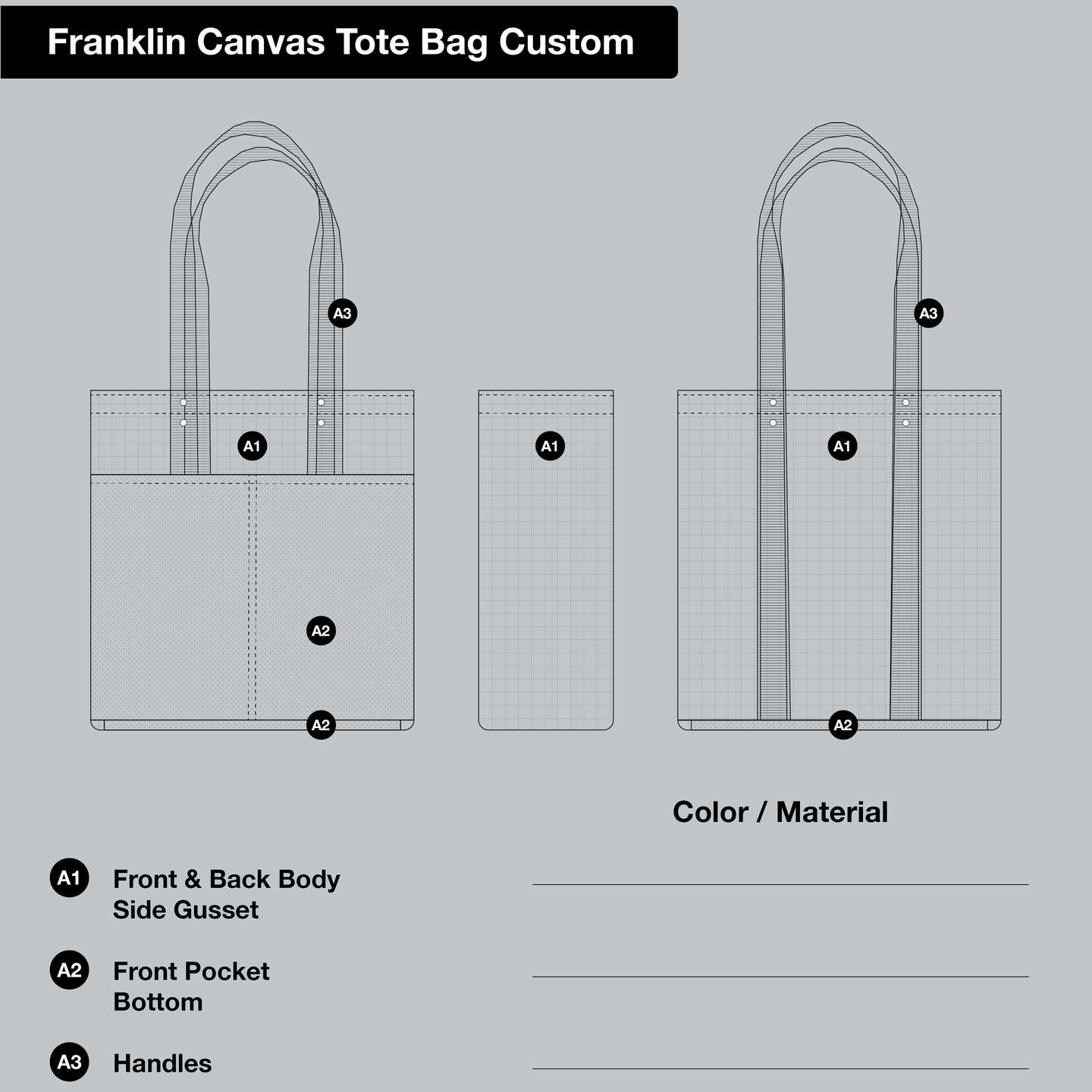 Franklin Canvas Tote Bag Custom